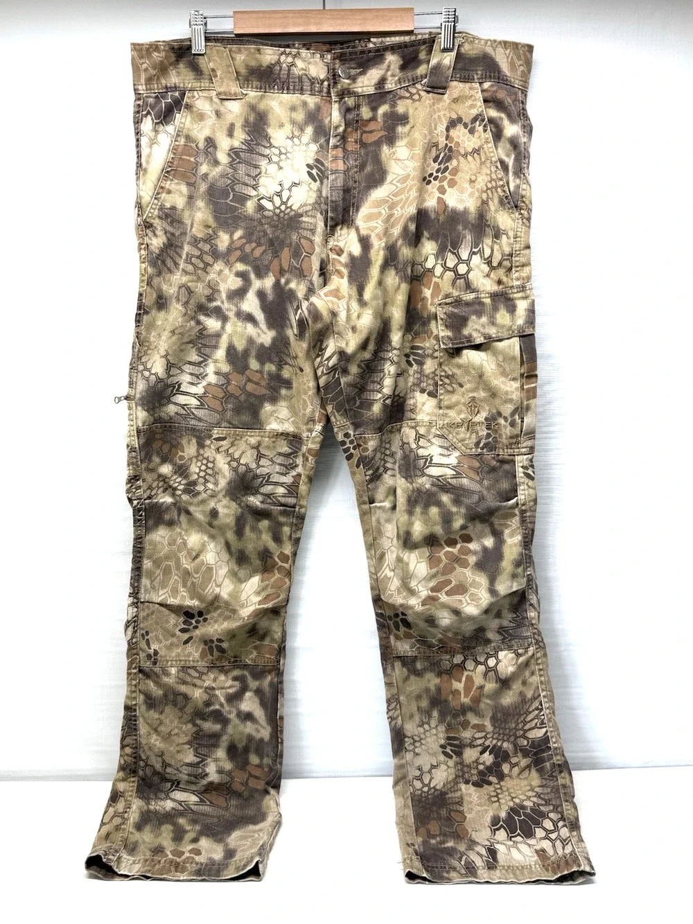 KRYPTEK Stalker Mens XL Long Cotton Blend Brown Camo Cargo Pants